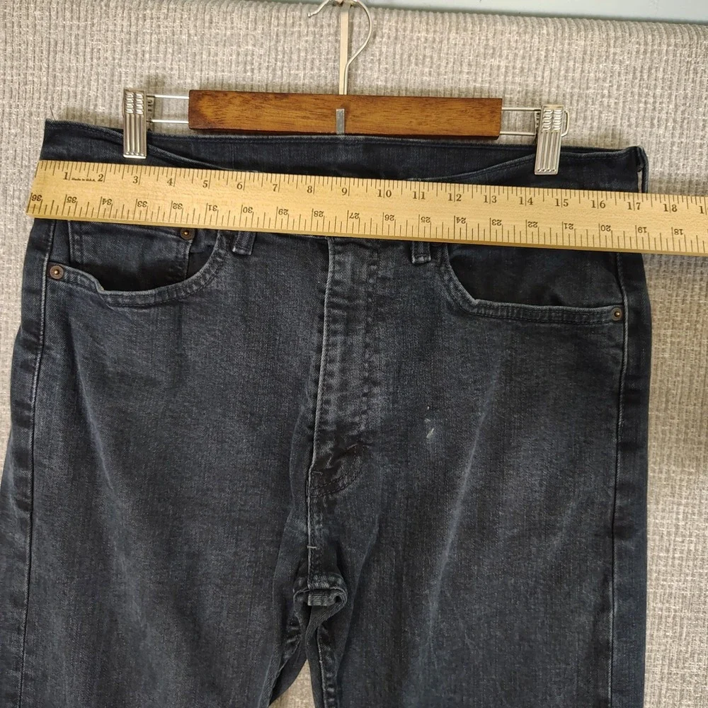Levi's 505 Jeans Regular Fit Black Wash Denim Pants Mens‎ Size 34x33 (36x34)